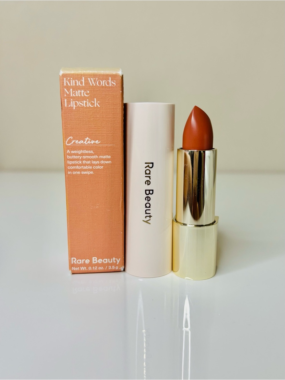Rare Beauty Kind Words Matte Lipstick — Creative (Muted Peach)